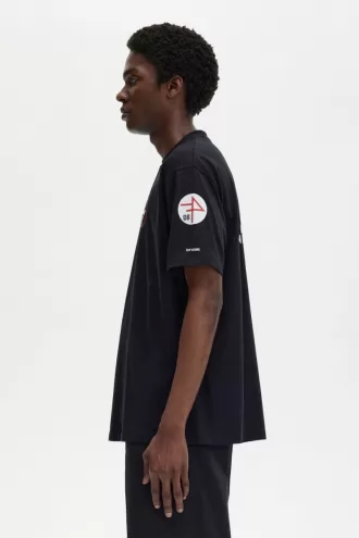 bedrucktes Herren-T-Shirt Schwarz