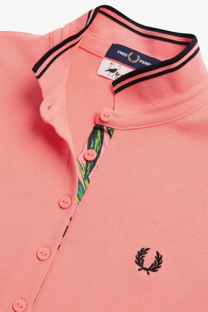 bedrucktes Piqué-Damenkleid Coral Heat