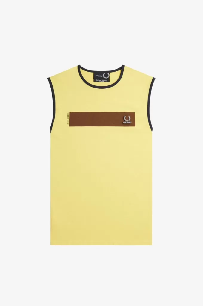 bedrucktes Weste-Herren-T-Shirt Dirty Lime