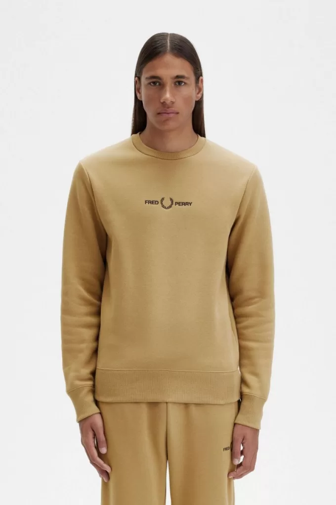 bestickte Herren-Sweatshirts Grün