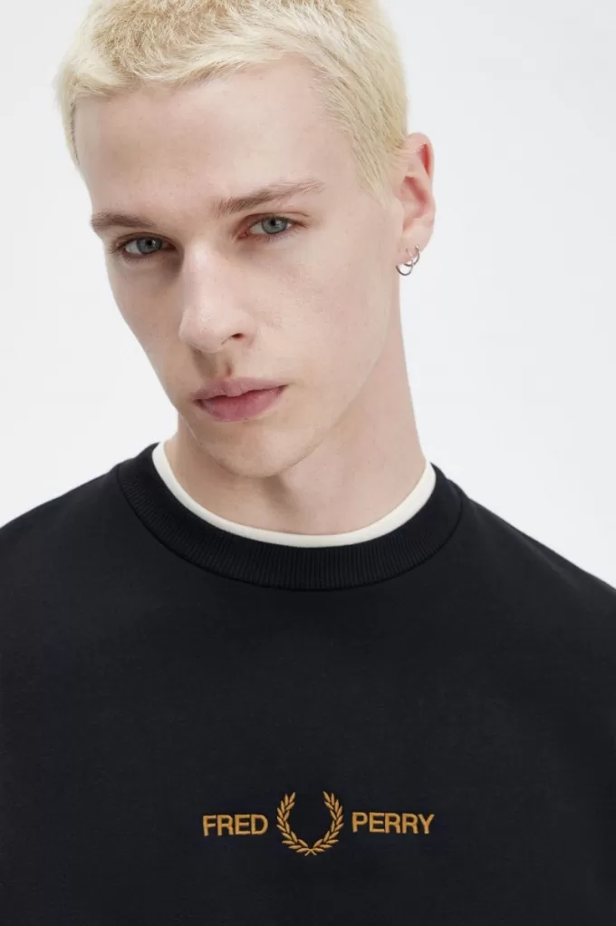 bestickte Herren-Sweatshirts, Marineblau