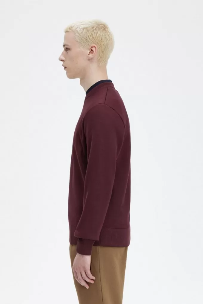 bestickte Herren-Sweatshirts Oxblood