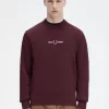 bestickte Herren-Sweatshirts Oxblood