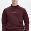 bestickte Herren-Sweatshirts Oxblood