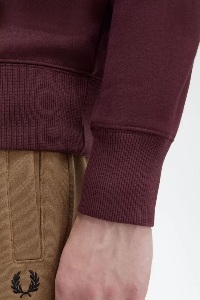 bestickte Herren-Sweatshirts Oxblood