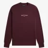 bestickte Herren-Sweatshirts Oxblood