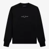 bestickte Herren-Sweatshirts Schwarz