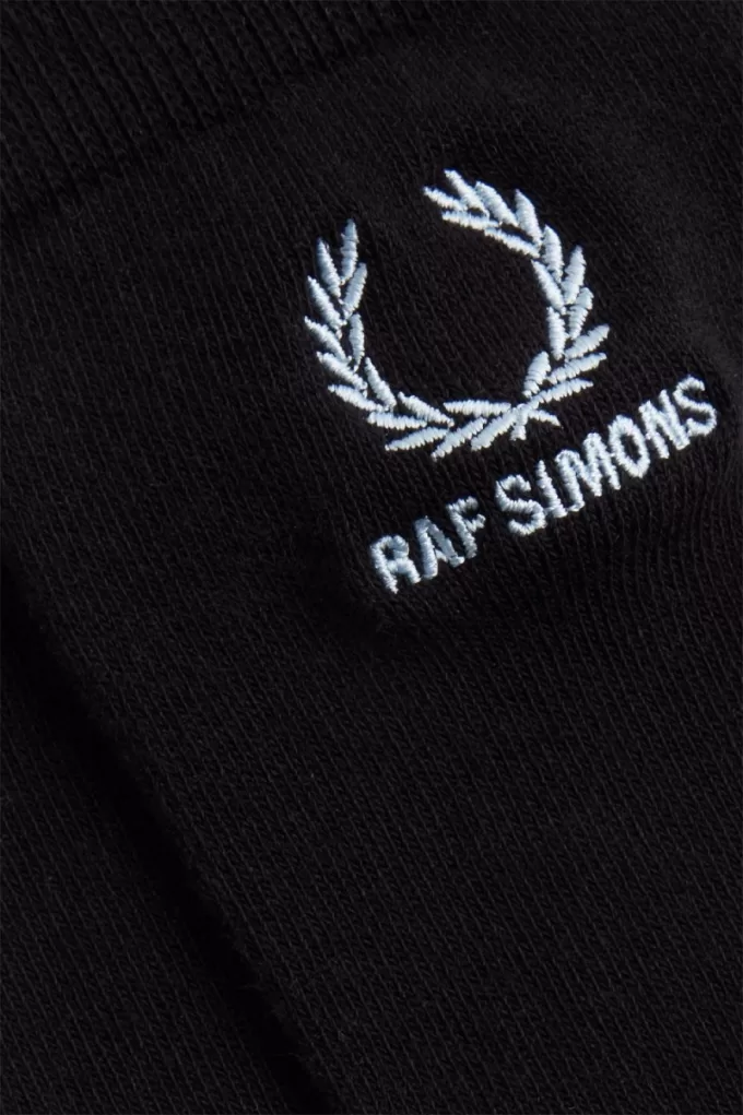 bestickte Herrensocken Schwarz Lapis