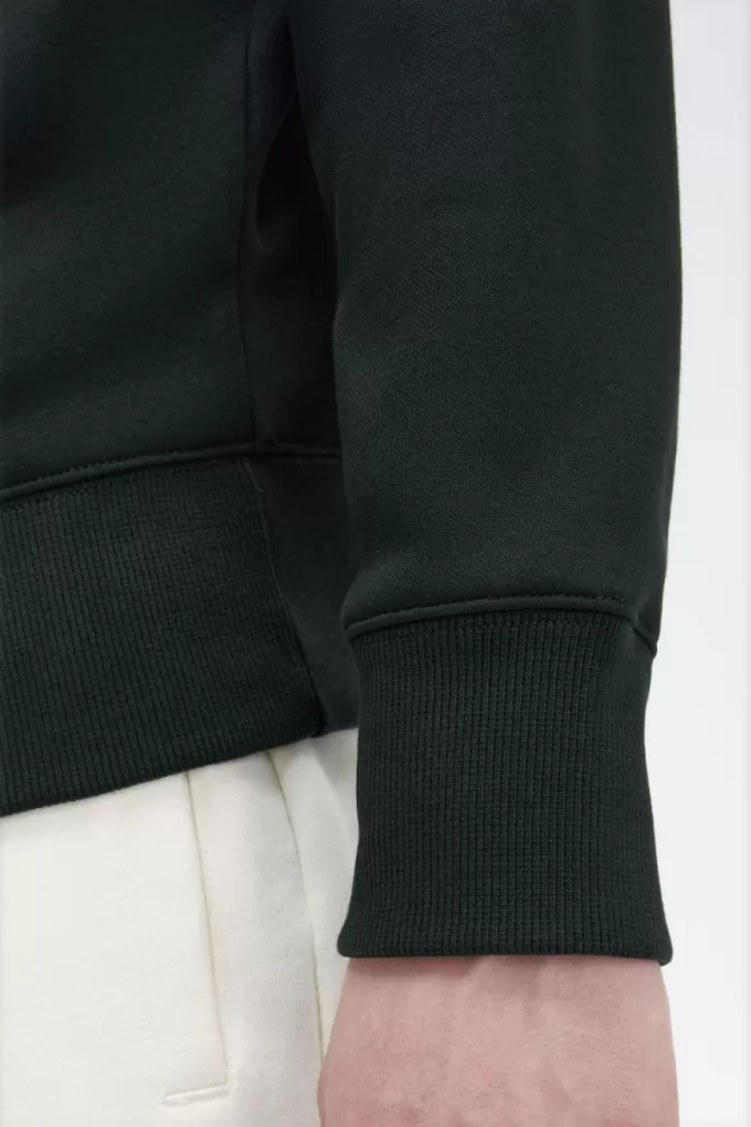 bestickte Kapuzenpullover für Herren, Nachtgrün