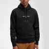 bestickte Kapuzenpullover für Herren, Schwarz