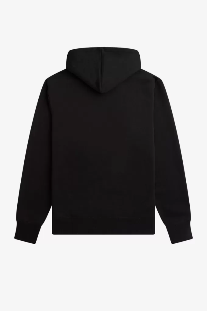 bestickte Kapuzenpullover für Herren, Schwarz