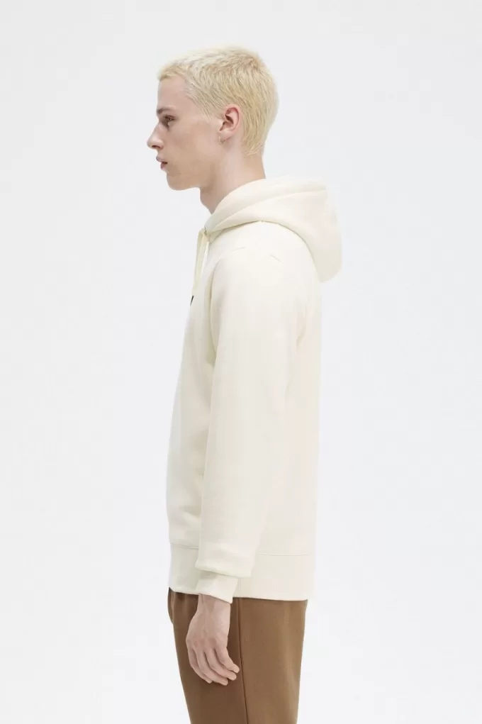 bestickte Kapuzenpullover für Herren in Beige