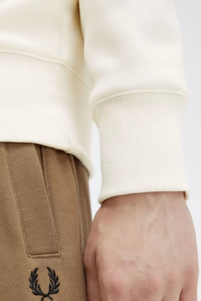 bestickte Kapuzenpullover für Herren in Beige