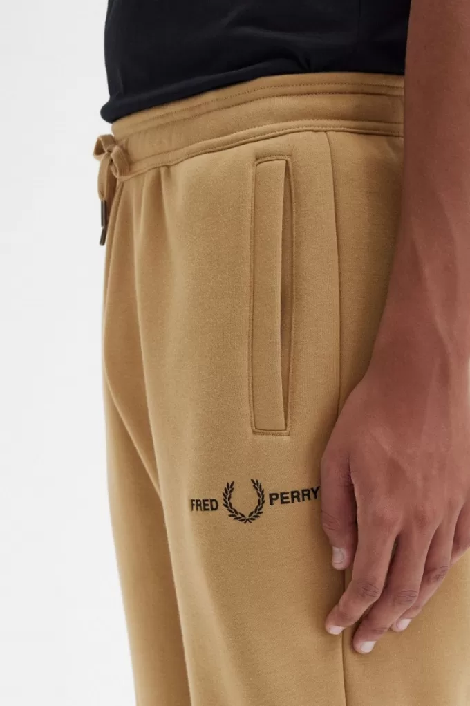 bestickte Sweat-Herrenhose grün