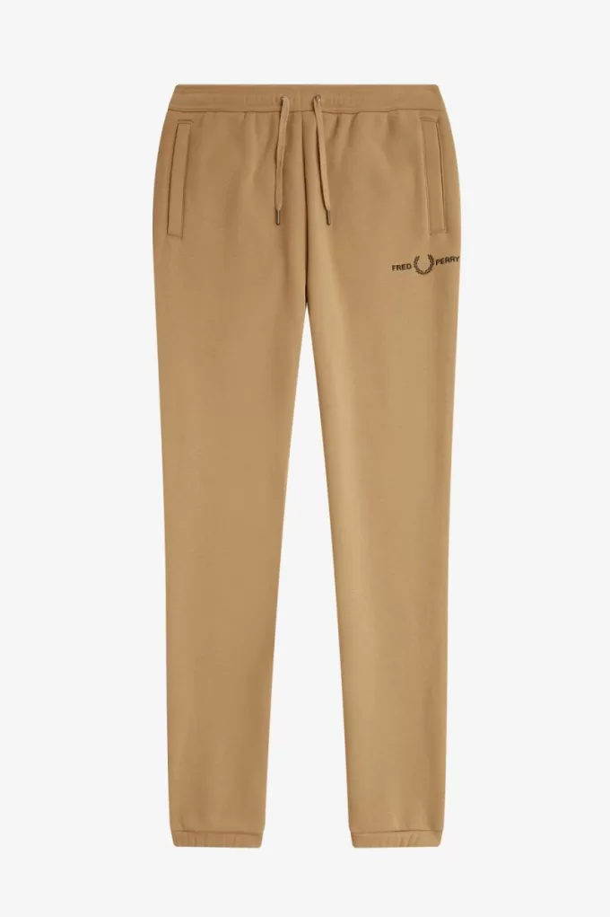 bestickte Sweat-Herrenhose grün