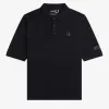 besticktes Herren-Poloshirt Schwarz