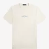 besticktes Herren-T-Shirt Beige