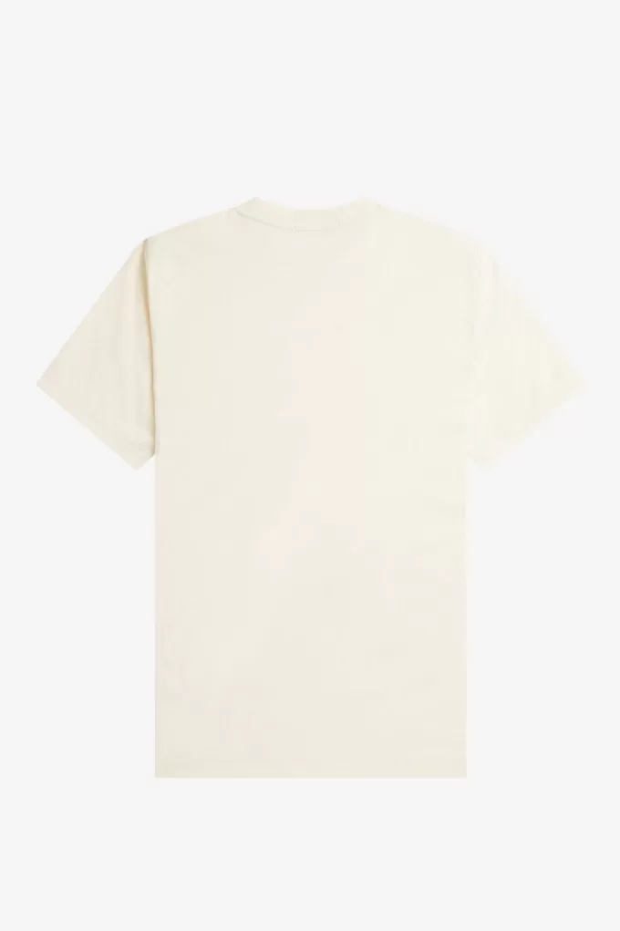 besticktes Herren-T-Shirt Beige
