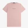 besticktes Herren-T-Shirt Dusty Rose Pink