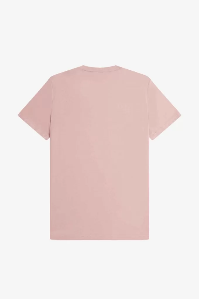 besticktes Herren-T-Shirt Dusty Rose Pink