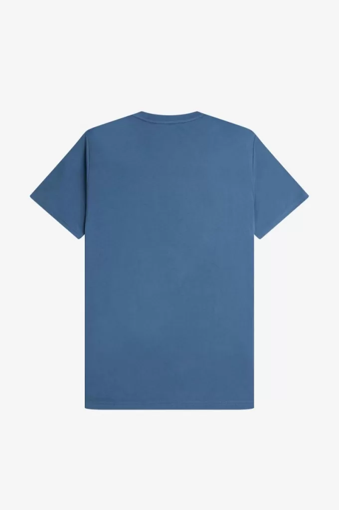besticktes Herren-T-Shirt Mitternachtsblau