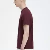 besticktes Herren-T-Shirt Oxblood