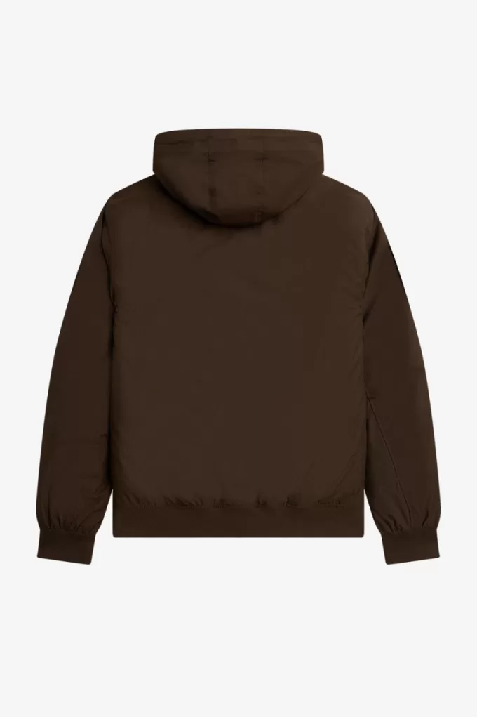 gepolsterte Brentham Herrenjacke mit Kapuze, gebrannter Tabak