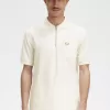 strukturiertes Herren-Poloshirt mit Reißverschluss, Beige