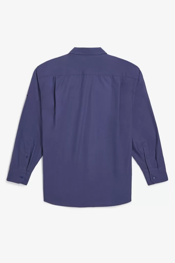 – Übergroßes Utility-Herrenhemd in Königsblau
